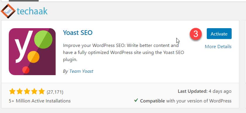 Activate the Yoast SEO Plugin
