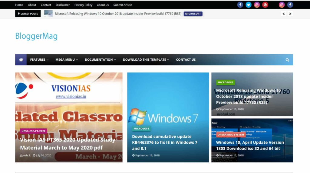 BloggerMag Blogger Theme 2022