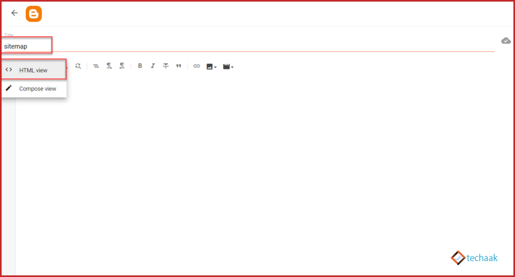 Add Title to sitemap page blogger