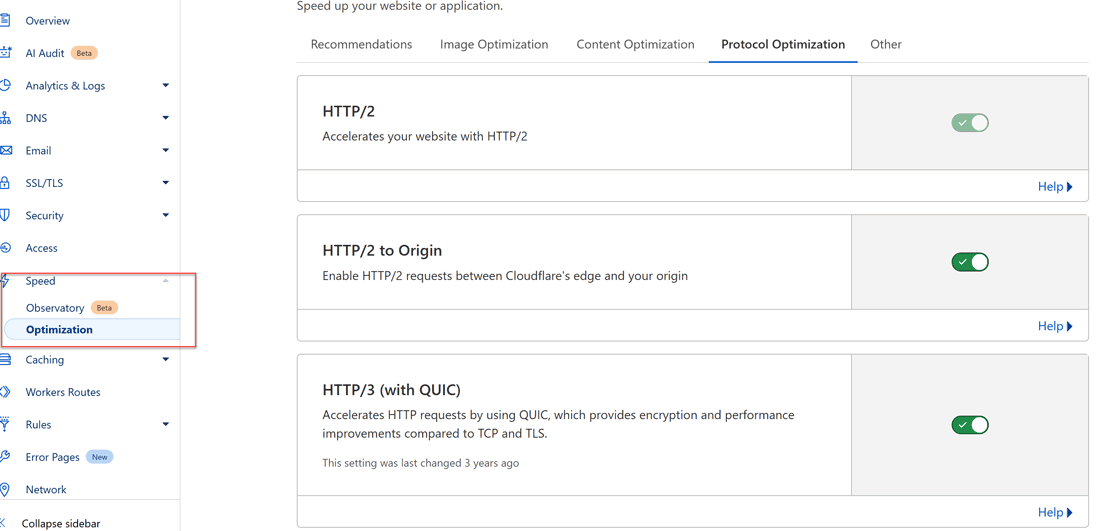 cloudflare speed optimization