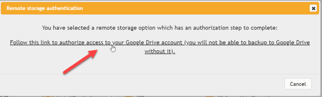 Choose Google Drive Account