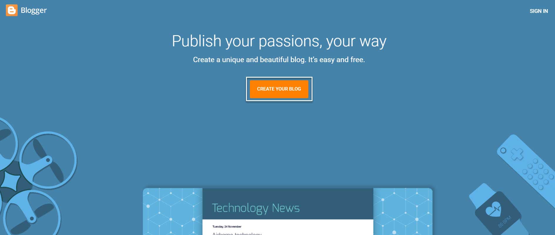 create a Blogger blog