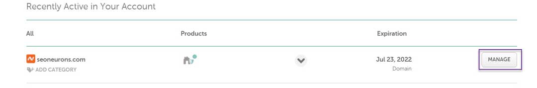 Namecheap Domain Manage