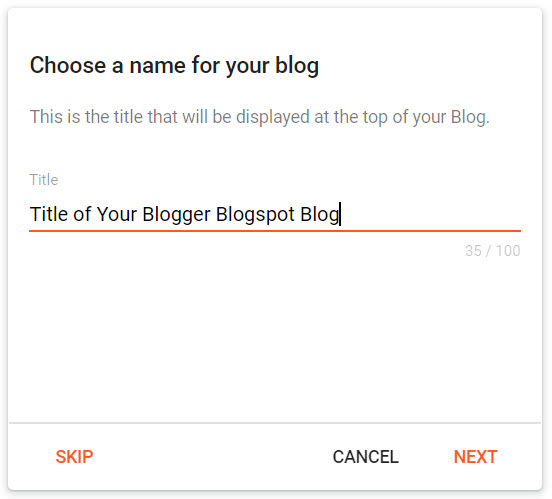 name of the blog
