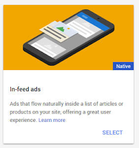 In-feed ads placement Blogger Blog
