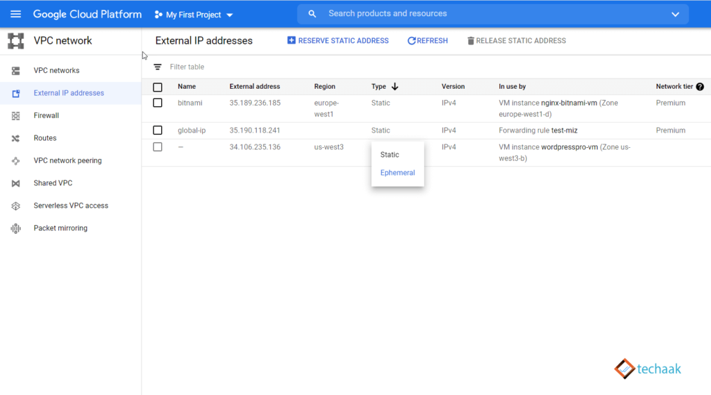 External IP Address Setup