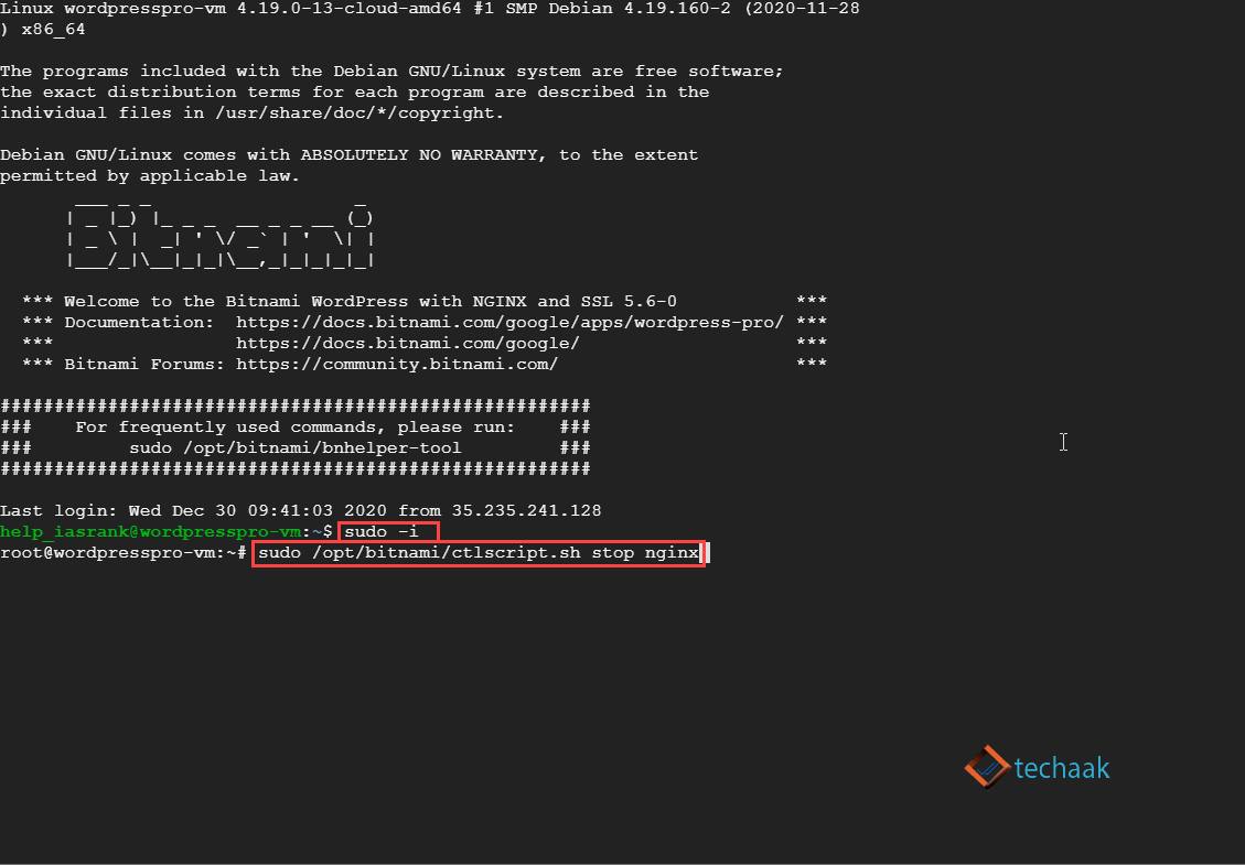 Stop Bitnami NGINX Server