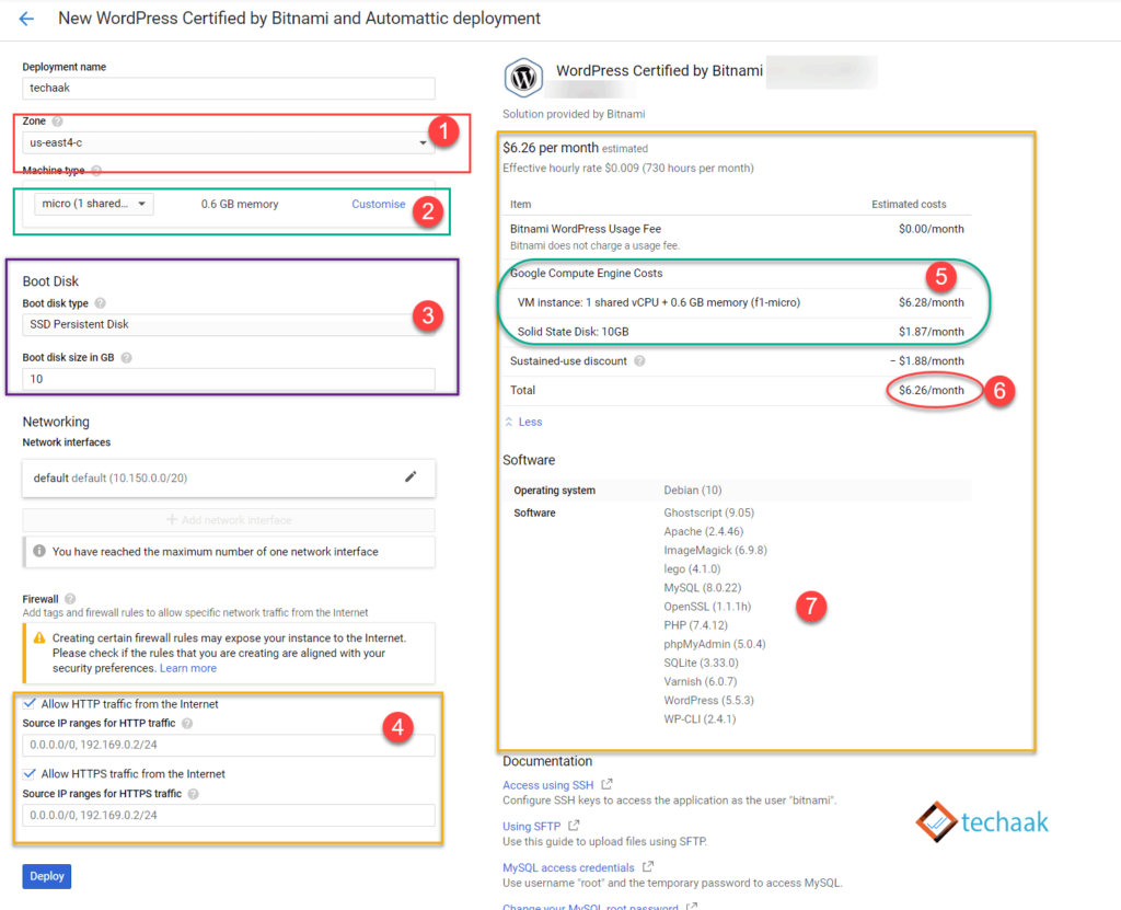 GCP hosting Cost