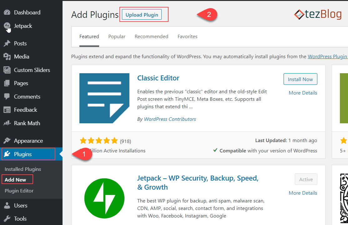 dashboard-wordpress-plugin-page