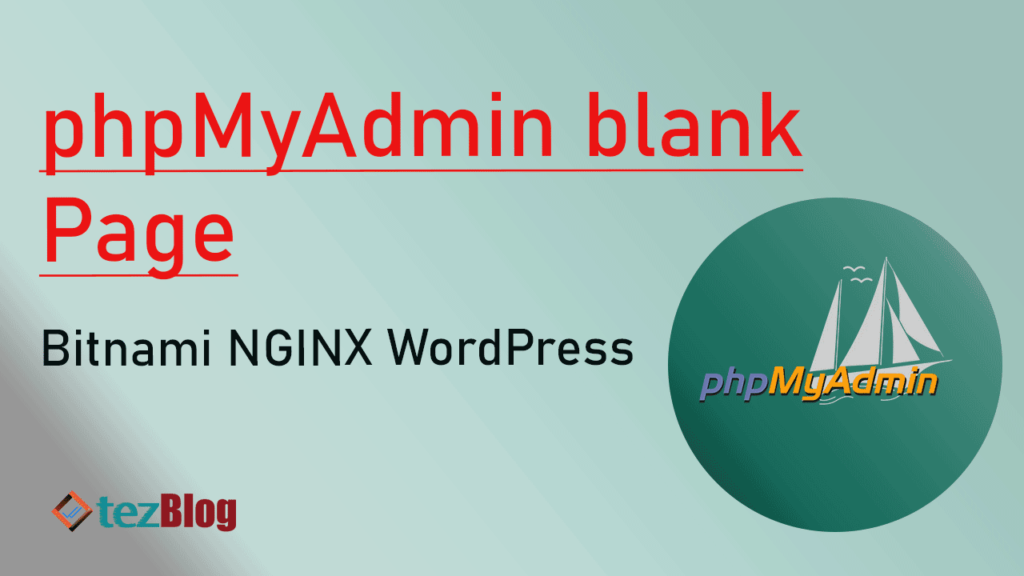 phpMyAdmin blank Page