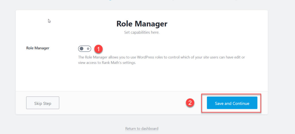 Role Manager for SEO
