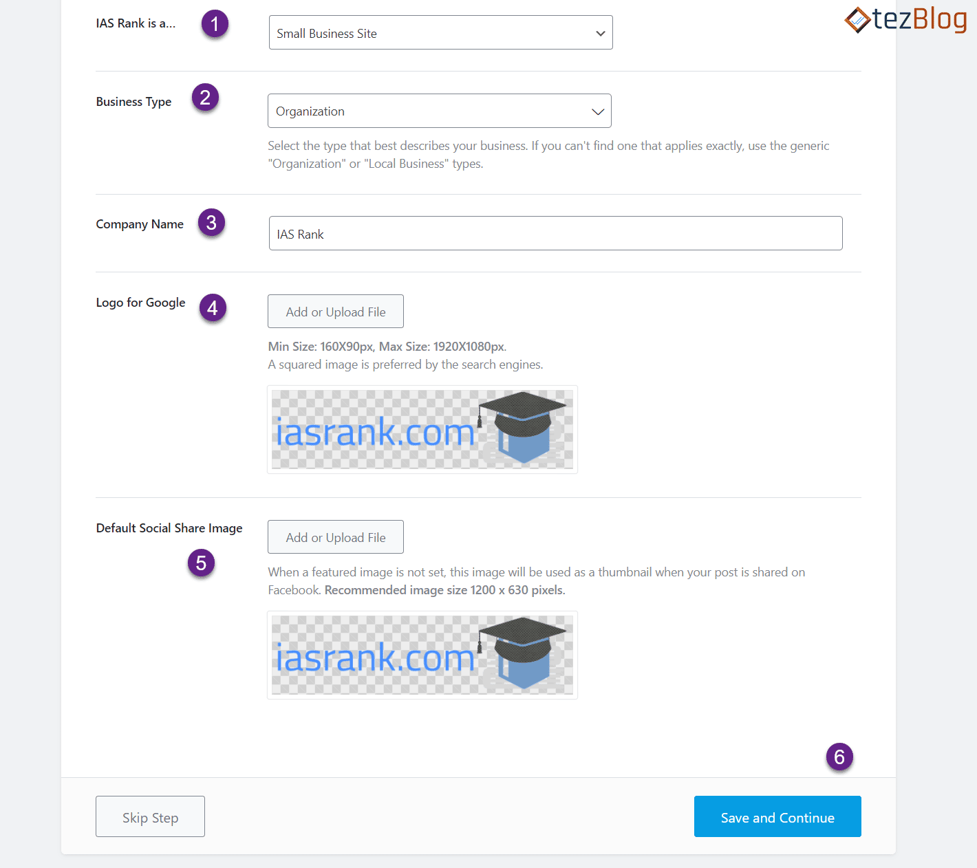 Providing SEO details to Rank Math