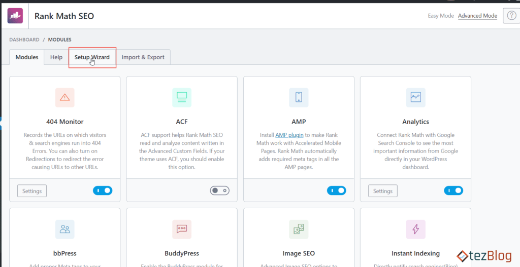 Rank Math SEO Plugin Setup Wizard
