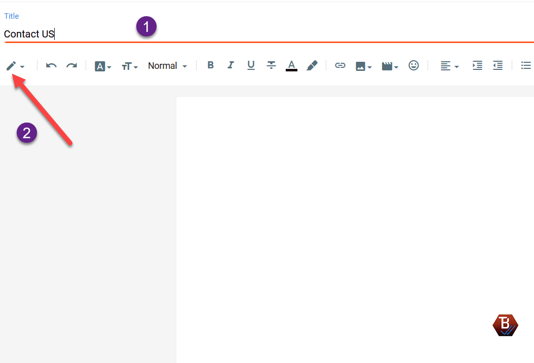 Blogger Page Edit HTML Page
