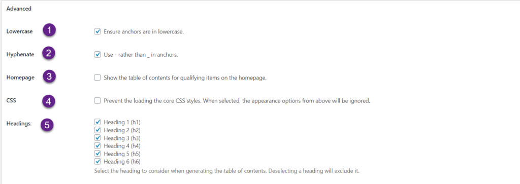 Advanced Settings