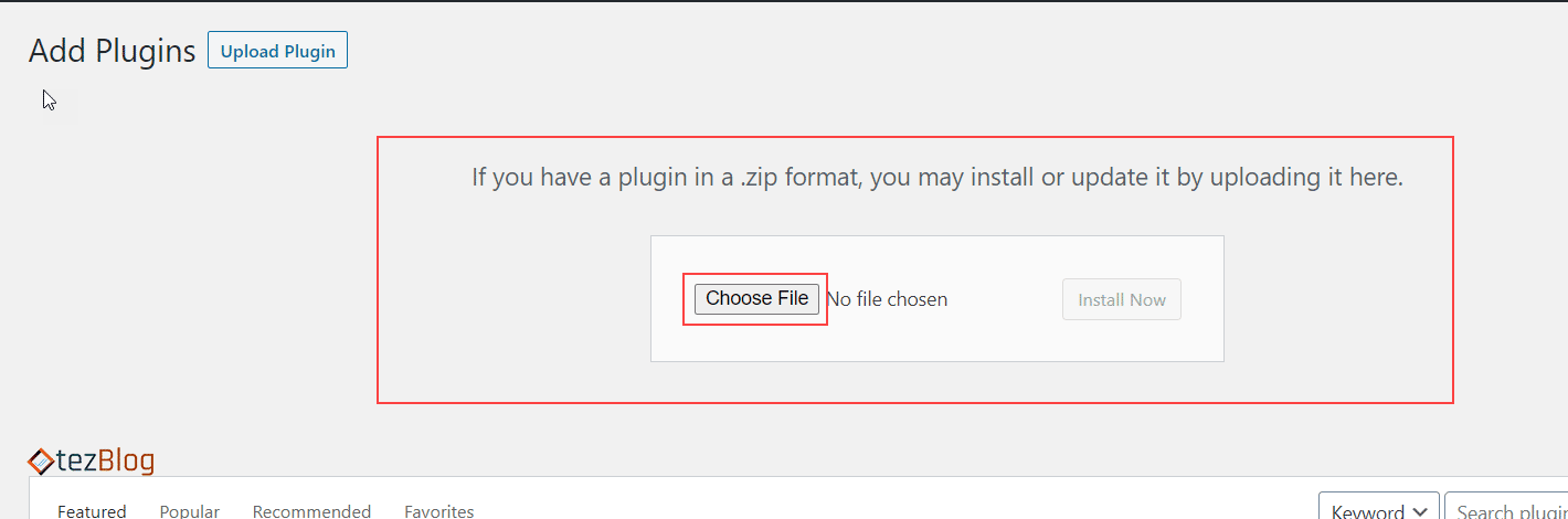 Upload Plugin using WordPress dashboard