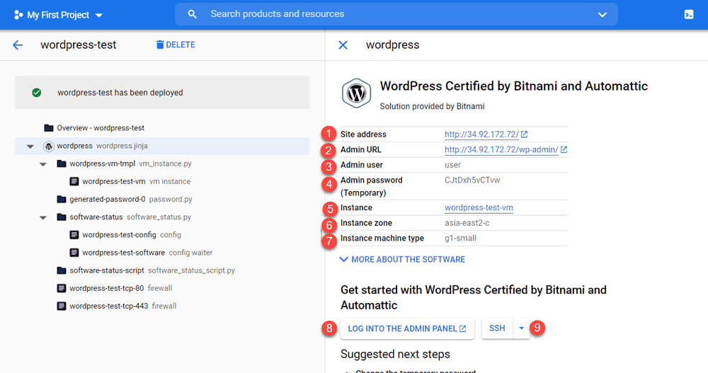Deployment of WordPress Apache Bitnami on Google Cloud