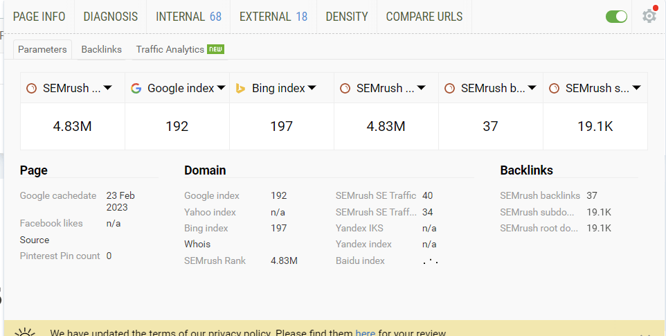 SEOquake SEO Plugin by SEMRush
