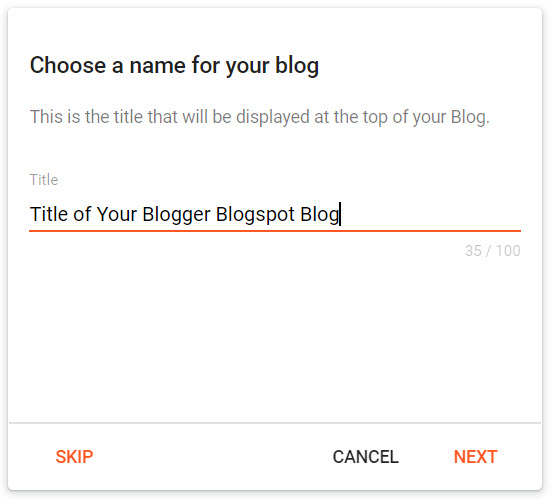 Créer un blogueur BlogSpot Blog